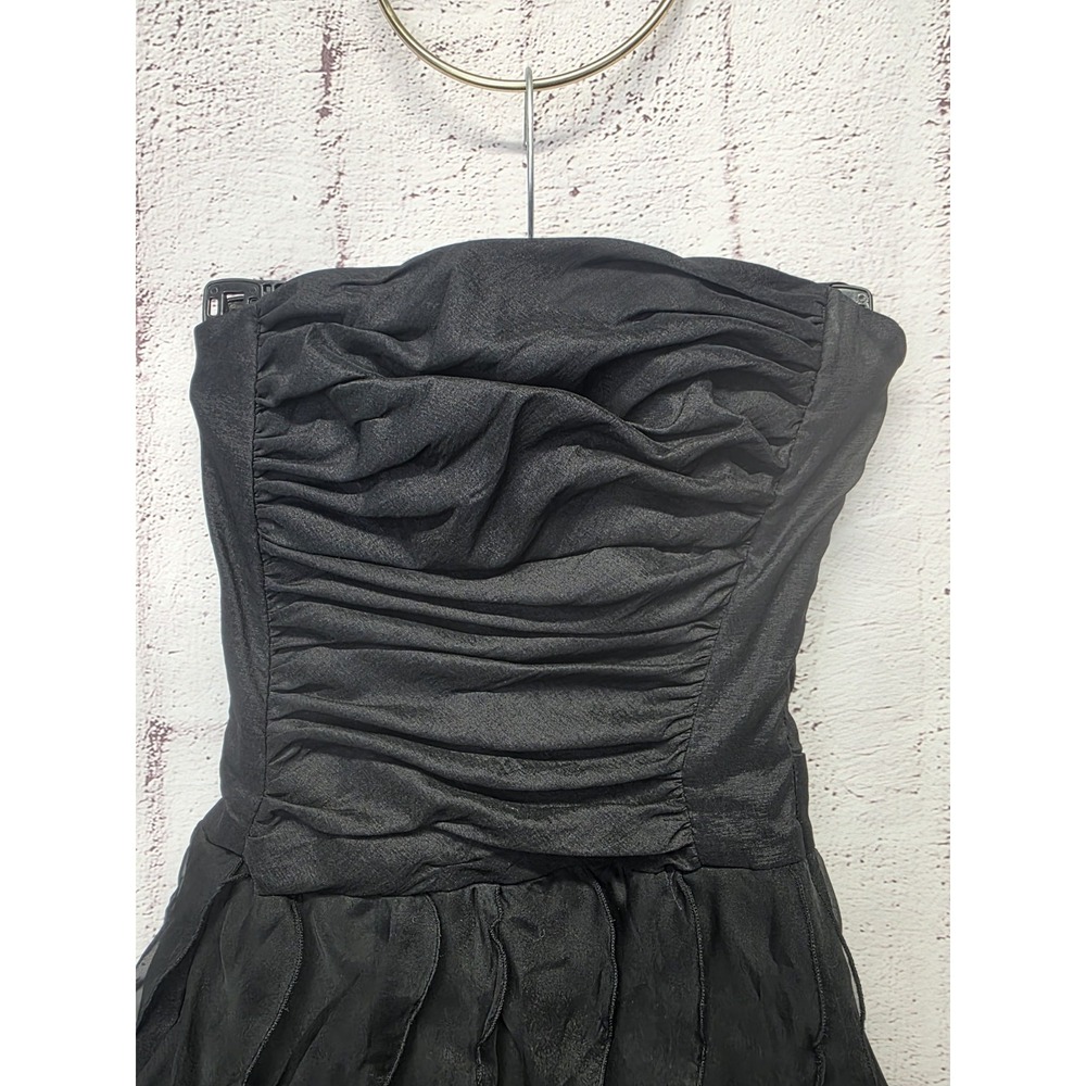 Cache Dress Womens 0 Black Cocktail Party Ruffle Mini‎ 90s Y2K Whimsigoth Prom - Picture 4 of 12